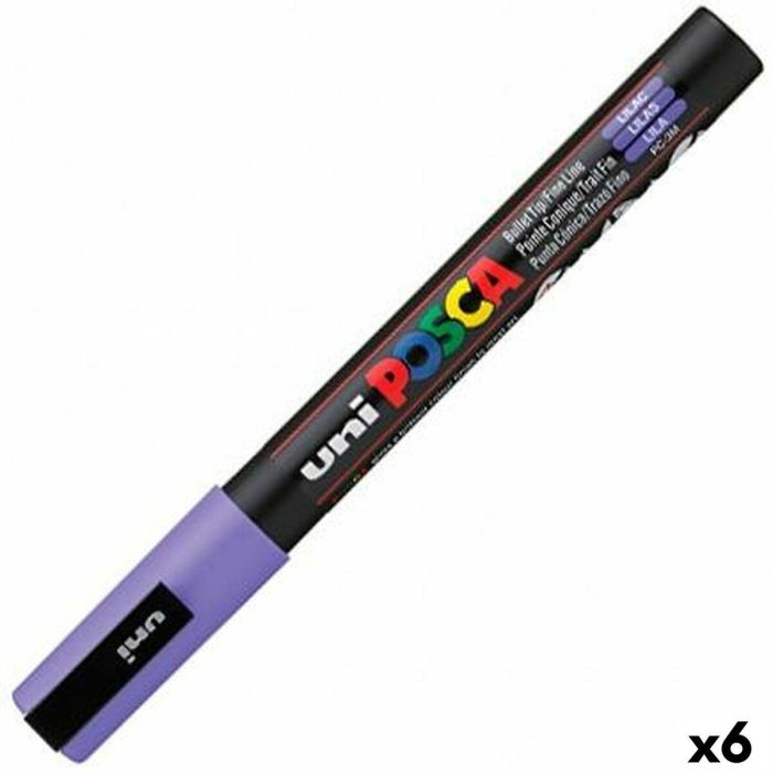 Rotulador permanente POSCA Lila 0,9-1,3 mm (6 Unidades) Rotulador permanente POSCA Lila 0,9-1,3 mm (6 Unidades)