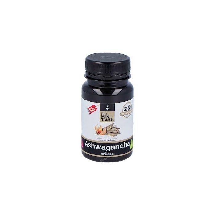 Elementales Ashwagandha 30 cápsulas. E.S. 400mg con Withanólidos para sistema nervioso.