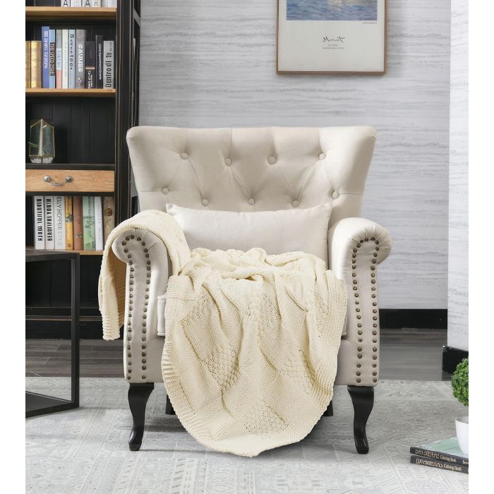 Manta Sofa Urban DKD Home Decor Crudo 170 x 130 cm (2 Unidades) 4 Manta Sofa Urban DKD Home Decor Crudo 170 x 130 cm (2 Unidades) 4