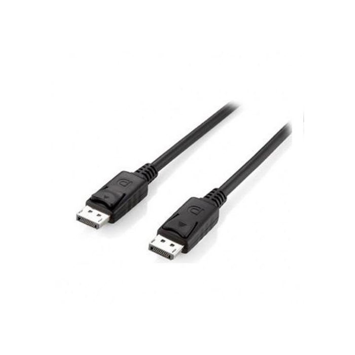 Equip Cable DisplayPort a DisplayPort 4K (4096x2160) Audio y Video Digital 1 Metro Macho/Macho Negro Conectores Retención para PC Monitor