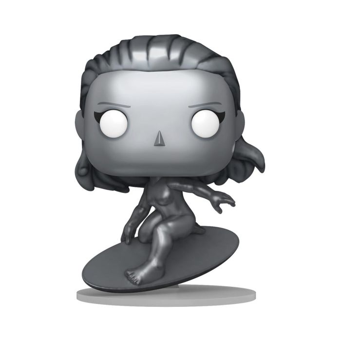 Funko 83587 Pop! Silver Surfer Los 4 Fantásticos, Figura de Vinilo Metalizado sobre Tabla Flotante, Marvel