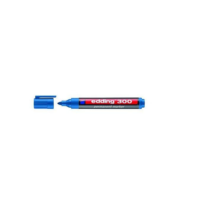 Marcador Permanente Edding 300 Conico Azul Claro 10 unidades