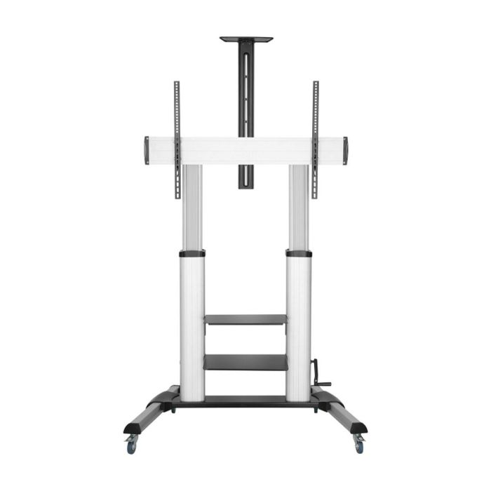AISENS - SOPORTE DE SUELO PRO CON RUEDAS Y MANIVELA, BANDEJAS PARA DVD Y SOPORTE DE CAMARA PARA MONI 9