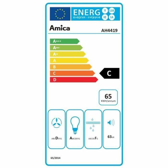 Amica AH4419 Campana Inclinada de Acero Inoxidable 90 cm 1 Amica AH4419 Campana Inclinada de Acero Inoxidable 90 cm 1