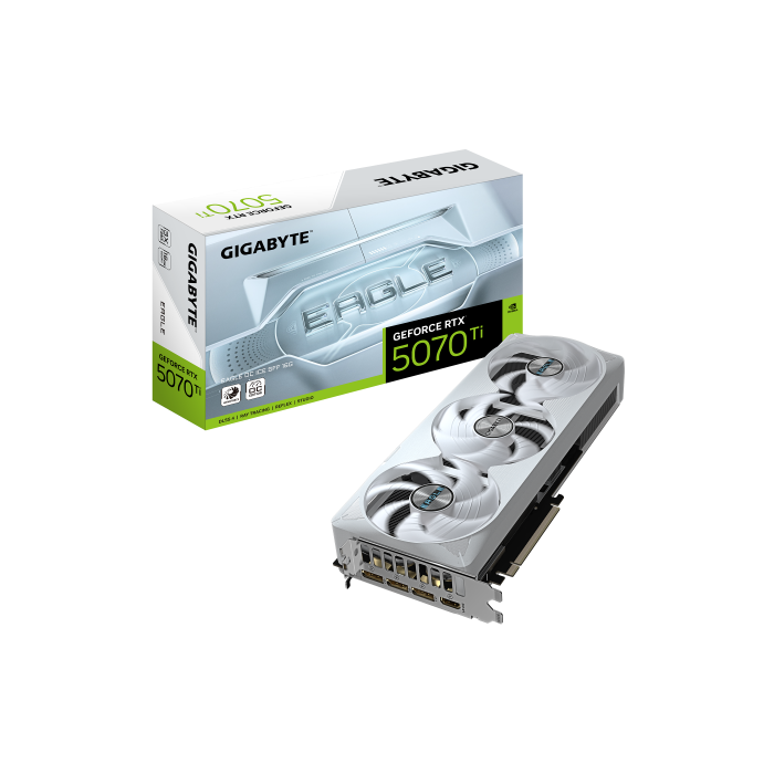 GIGABYTE GV-N507TEAGLEOC ICE-16GD Tarjeta Gráfica GeForce RTX 5070 Ti EAGLE OC SFF 16GB GDDR7 PCI-E 5.0 WINDFORCE 3X Blanco 0 GIGABYTE GV-N507TEAGLEOC ICE-16GD Tarjeta Gráfica GeForce RTX 5070 Ti EAGLE OC SFF 16GB GDDR7 PCI-E 5.0 WINDFORCE 3X Blanco 0