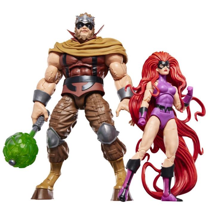 Hasbro Marvel Legends Series - Pack de 2 Figuras Inhumanos: Medusa y Gorgon con 6 Accesorios, Figuras Articuladas de 15 cm para Colección