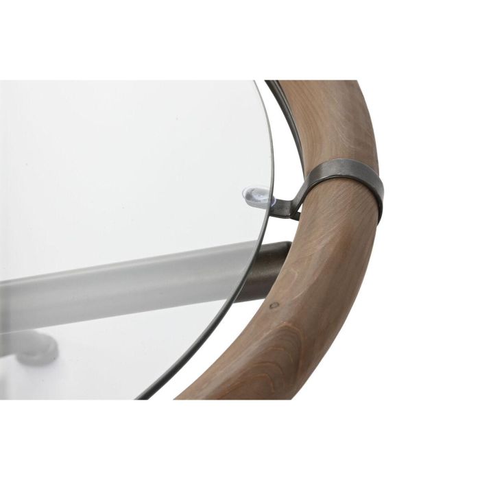 Mesa de Centro Home ESPRIT Cristal Madera de abeto 100 x 100 x 40 cm 2 Mesa de Centro Home ESPRIT Cristal Madera de abeto 100 x 100 x 40 cm 2