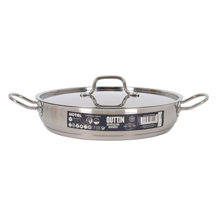 Cacerola baja con tapa acero inoxidable 28 cm 4.3L Quttin (2 Unidades) 2 Cacerola baja con tapa acero inoxidable 28 cm 4.3L Quttin (2 Unidades) 2