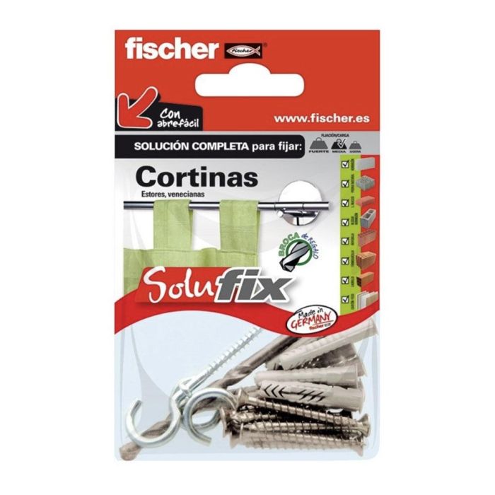 Kit fijación cortinas 502687 solufix fischer