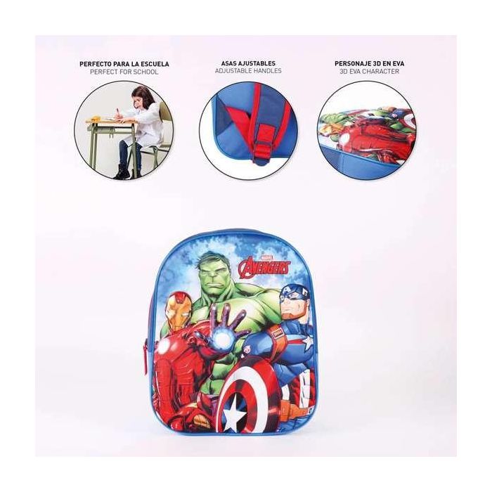 Mochila Escolar The Avengers Azul (25 x 31 x 10 cm) 5