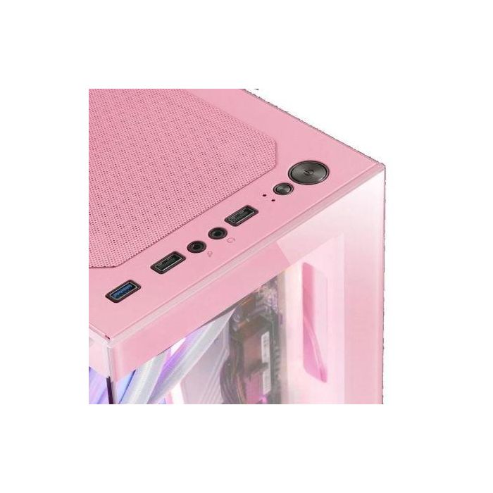Mars Gaming MCSEP Caja Gaming Minitorre MC-SE Rosa con Módulo AirTech Mesh y Doble Cristal Templado para Placas Micro ATX/Mini-ITX 2