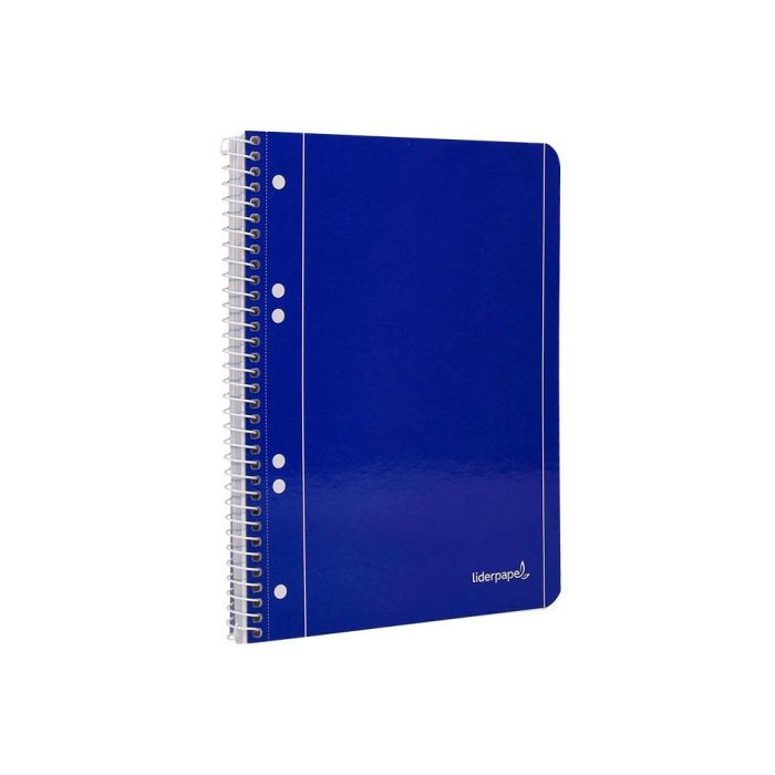 Cuaderno Espiral Liderpapel A5 Micro Serie Azul Tapa Blanda 80H 75 gr Horizontal 6 Taladros Azul 7