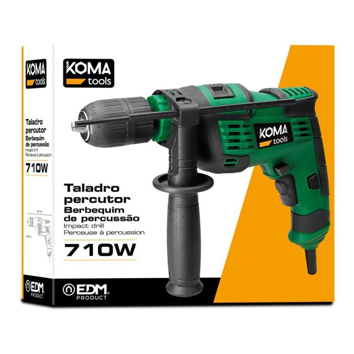 Taladro percutor 710w 29x20cm koma tools 1