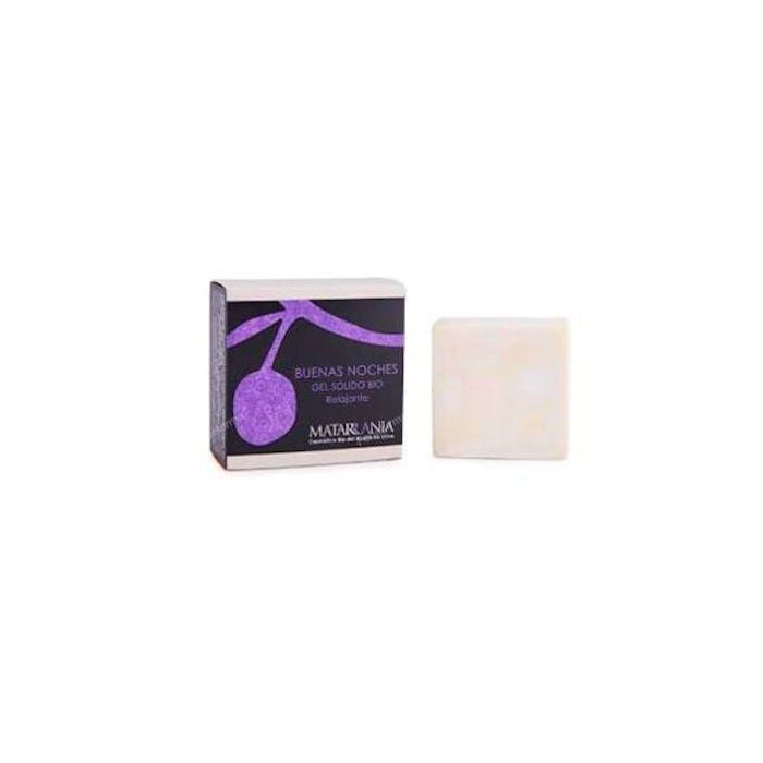 Matarrania Gel Sólido de Ducha BUENAS NOCHES Bio Relajante Vegano Naranja, Lavanda y Pachulí 120g