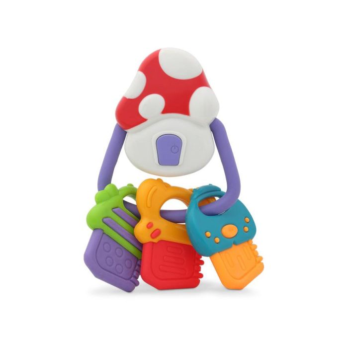 KioKids Llavero Sonajero Mordedor Musical Champiñón con Llaves Blandas, 12 Melodías y Alivio Dentición para Bebés +3 Meses 2 KioKids Llavero Sonajero Mordedor Musical Champiñón con Llaves Blandas, 12 Melodías y Alivio Dentición para Bebés +3 Meses 2