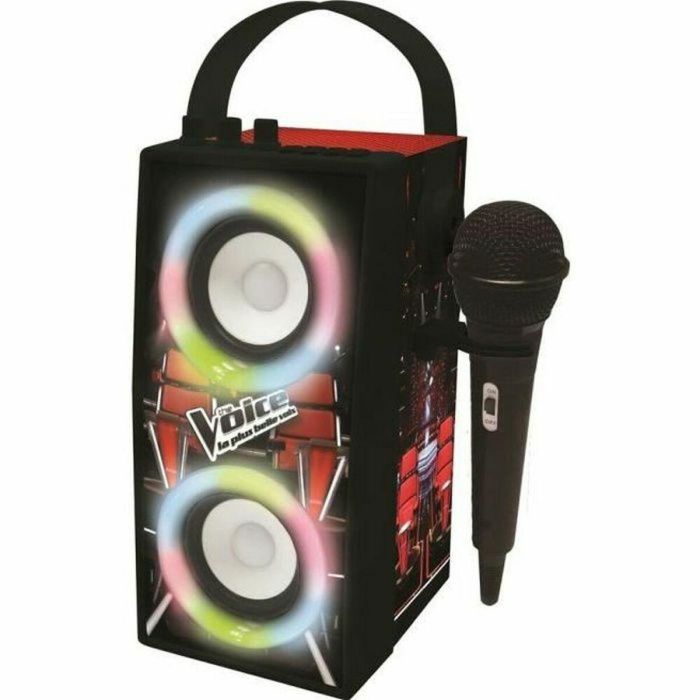 Lexibook THE VOICE Altavoz Karaoke Portátil Bluetooth con Micrófono, Efectos de Luz, Batería Recargable, USB/Micro SD/Aux, Asa Lexibook THE VOICE Altavoz Karaoke Portátil Bluetooth con Micrófono, Efectos de Luz, Batería Recargable, USB/Micro SD/Aux, Asa