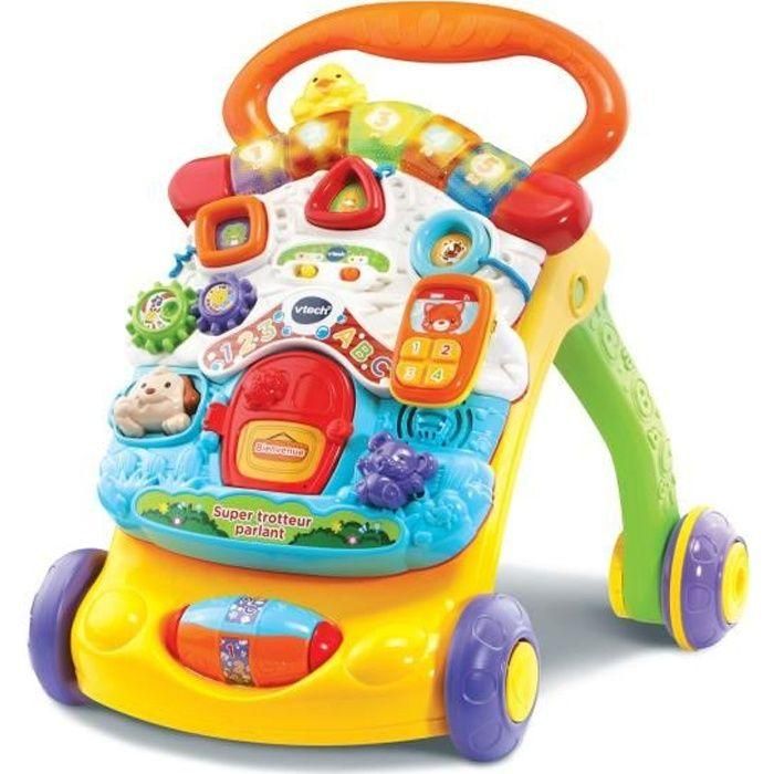 Vtech Andador Súper Trotteur Parlante 2 en 1 Naranja con Tablero de Actividades Desmontable