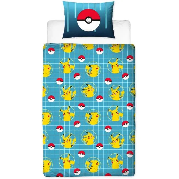Pokemon Juego de Cama Reversible Pikachu Laser Microfibra 1 Funda Nórdica 140 x 200 cm + 1 Funda de Almohada 63 x 63 cm 1 Pokemon Juego de Cama Reversible Pikachu Laser Microfibra 1 Funda Nórdica 140 x 200 cm + 1 Funda de Almohada 63 x 63 cm 1