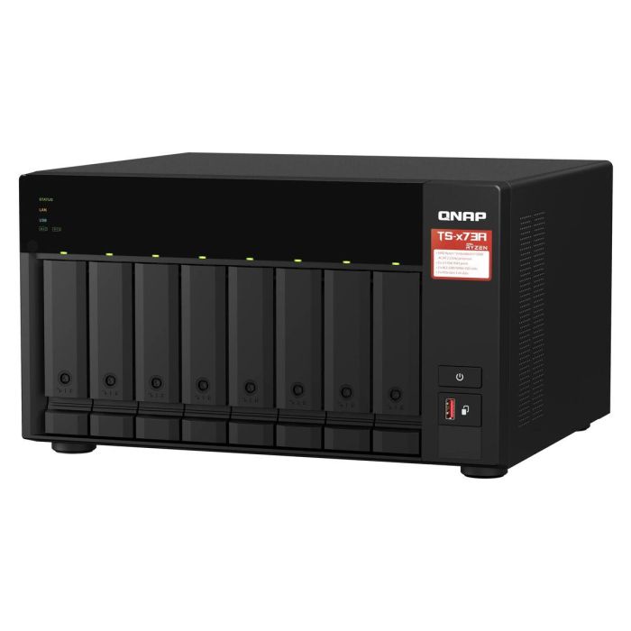 Qnap TS-873A Servidor NAS AMD Ryzen V1500B Quad-Core 8 Bahías 2 puertos 2.5GbE QTS/QuTS hero 2