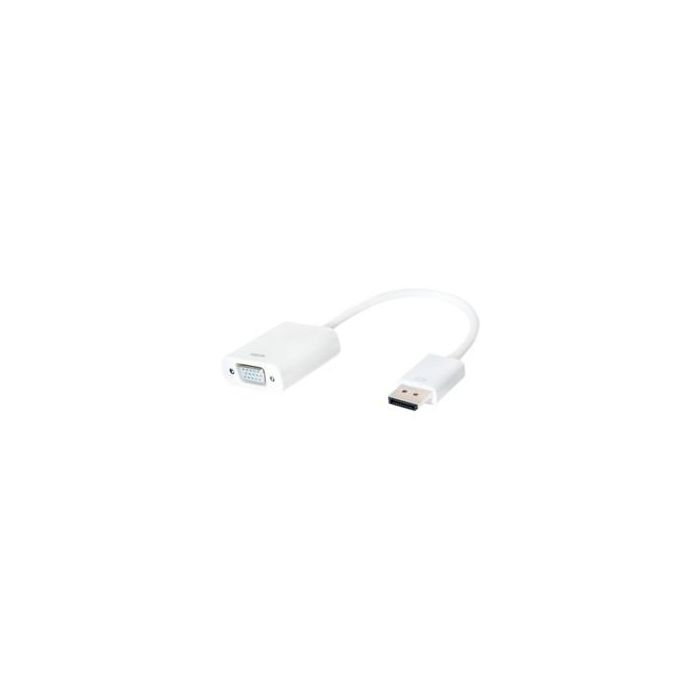 LogiLink CV0059B Adaptador DisplayPort 1.2 a VGA, Macho a Hembra, Cable 15cm, 1920x1200, Blanco
