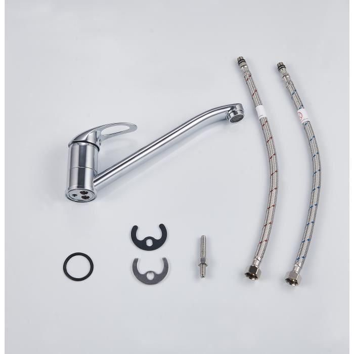 Edouard Rousseau ROU3047404052768 Grifo Mezclador para Fregadero de Cocina JOCKER, Cromo, con Reducción de Caudal y Caño Giratorio 2