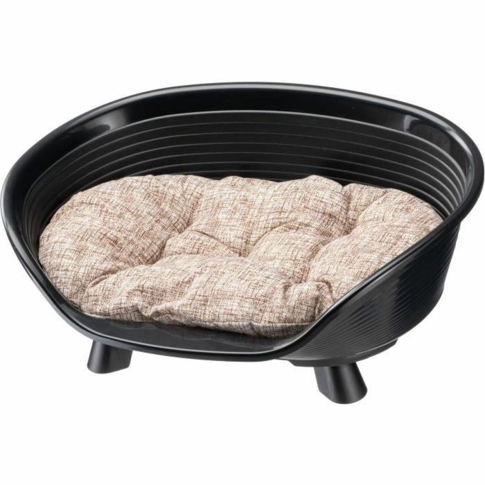 Ferplast FER8010690210063 Cesta para Mascotas TRONO 4 con Cojín Relax, Color Negro 2 Ferplast FER8010690210063 Cesta para Mascotas TRONO 4 con Cojín Relax, Color Negro 2
