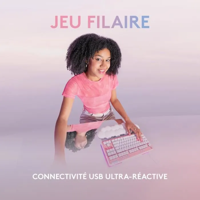 Logitech G Teclado para juegos G713 Mecánico Táctil con cable GX Brown Reposamuñecas Niebla Blanca 3