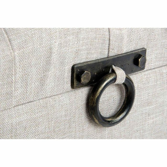 DKD Home Decor Descalzadora Loft de Lino y MDF Beige y Negro 42x43x82 cm 1