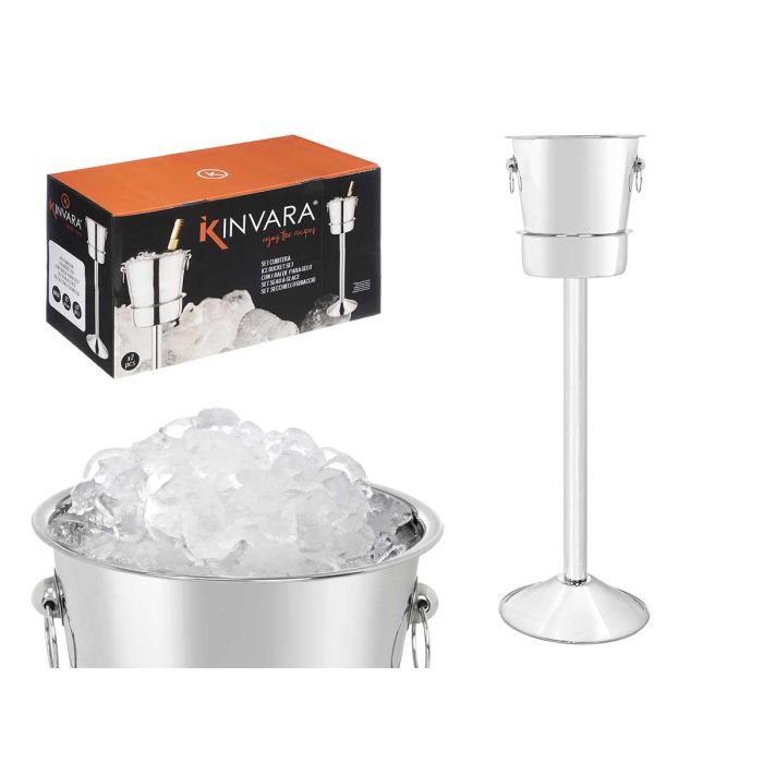 Set Cubitera Acero 22 Cm Soporte Kinvara (4 Unidades) Set Cubitera Acero 22 Cm Soporte Kinvara (4 Unidades)
