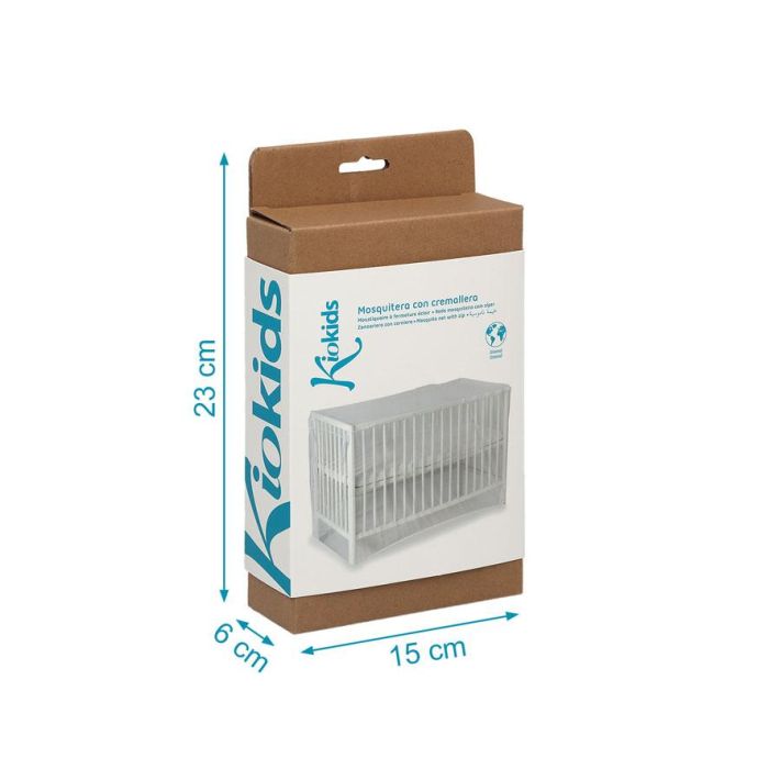 KioKids Mosquitera Blanca Para Cuna Con Cremallera 135x80x65 cm 3 KioKids Mosquitera Blanca Para Cuna Con Cremallera 135x80x65 cm 3