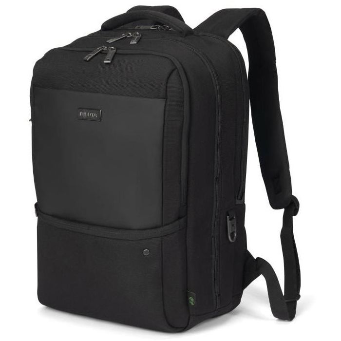 Dicota D32163-RPET Mochila FIVE para Portátil 15-17.3 pulgadas Negra de Poliéster Reciclado con Tirante para Hombro