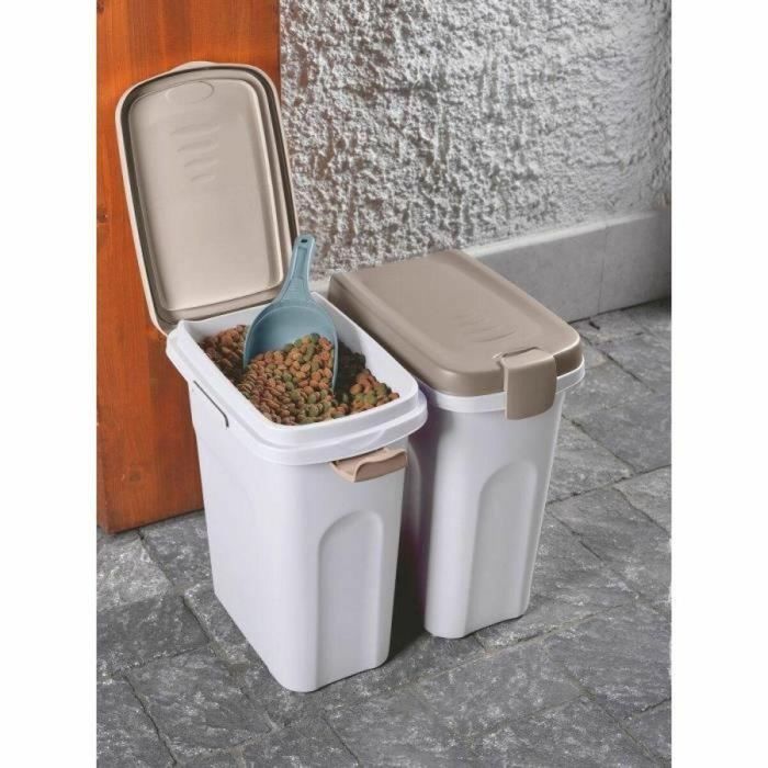 Kerbl STE8003507984011 Contenedor de Almacenamiento para Alimento de Mascotas, 15 Litros, Marrón y Blanco 4 Kerbl STE8003507984011 Contenedor de Almacenamiento para Alimento de Mascotas, 15 Litros, Marrón y Blanco 4