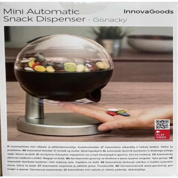 Mini Dispensador Automático de Caramelos y Frutos Secos InnovaGoods 6 Mini Dispensador Automático de Caramelos y Frutos Secos InnovaGoods 6