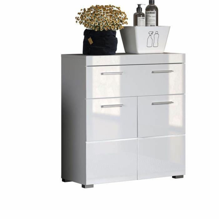 Trendteam TRE4251398913359 Mueble bajo de baño Amanda Blanco 2 puertas, 1 cajón 73x31x79 cm 2 Trendteam TRE4251398913359 Mueble bajo de baño Amanda Blanco 2 puertas, 1 cajón 73x31x79 cm 2