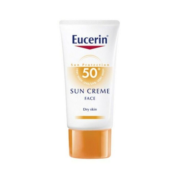 Eucerin SUN SENSITIVE PROTECT Crema Solar Facial SPF50+ Piel Seca y Sensible 50 ml, Protección UVA/UVB, Resistente al Agua Eucerin SUN SENSITIVE PROTECT Crema Solar Facial SPF50+ Piel Seca y Sensible 50 ml, Protección UVA/UVB, Resistente al Agua