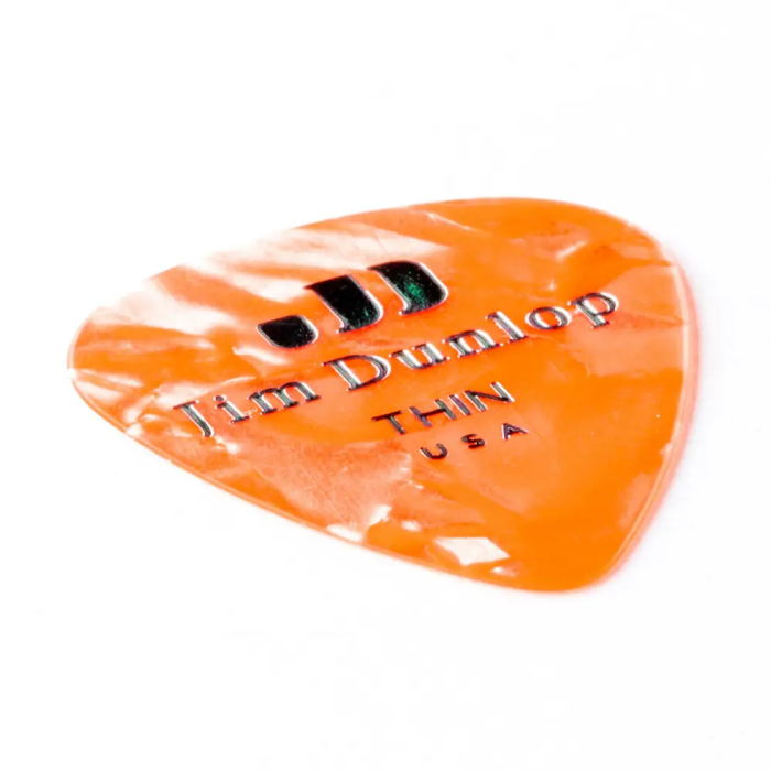Dunlop Pack 72 Púas Genuine Celluloid Classic Naranja Perlado - Thin 1