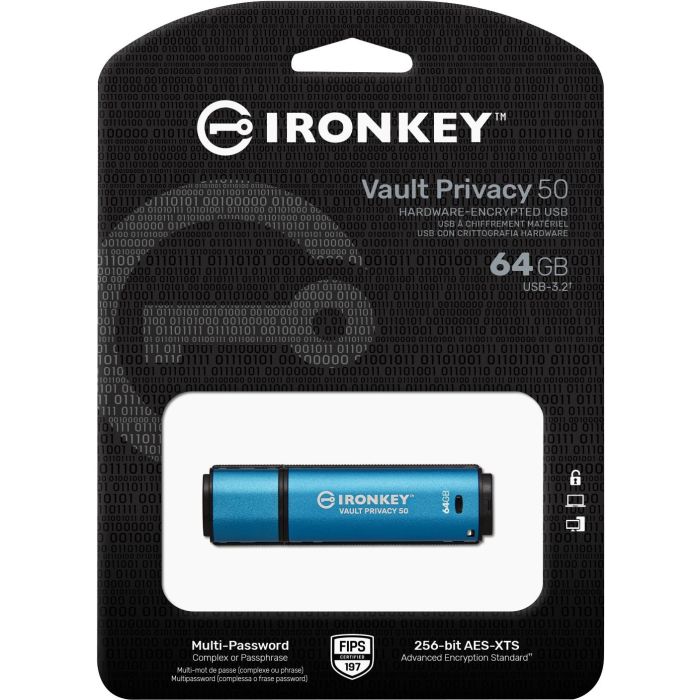 STICK 64GB Kingston IronKey Vault Privacy 50 retail 2