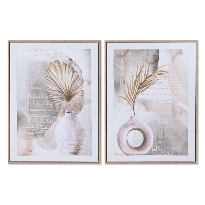 Cuadro Scandi DKD Home Decor Blanco Gris 2.5 x 60 x 45 cm (2 Unidades) Cuadro Scandi DKD Home Decor Blanco Gris 2.5 x 60 x 45 cm (2 Unidades)