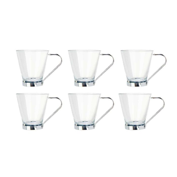 Taza Vidrio Con Asa Metal 140 Ml Cortado Vivalto 10X8CM (72 Unidades) 1 Taza Vidrio Con Asa Metal 140 Ml Cortado Vivalto 10X8CM (72 Unidades) 1