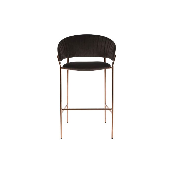 DKD Home Decor Taburete Gris Oscuro Dorado Metal Poliester 58 x 47 x 110 cm (2 Unidades) 5 DKD Home Decor Taburete Gris Oscuro Dorado Metal Poliester 58 x 47 x 110 cm (2 Unidades) 5