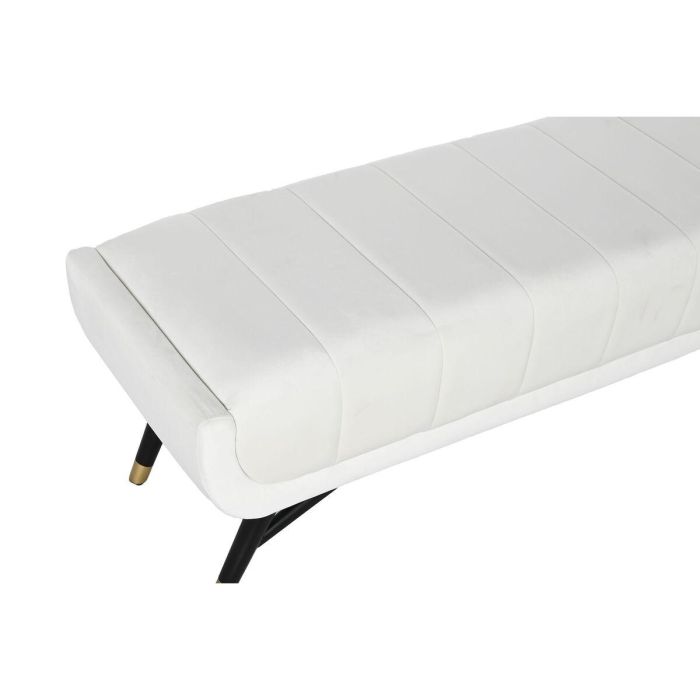 Banqueta Home ESPRIT Blanco Negro 120 x 40 x 42 cm 4