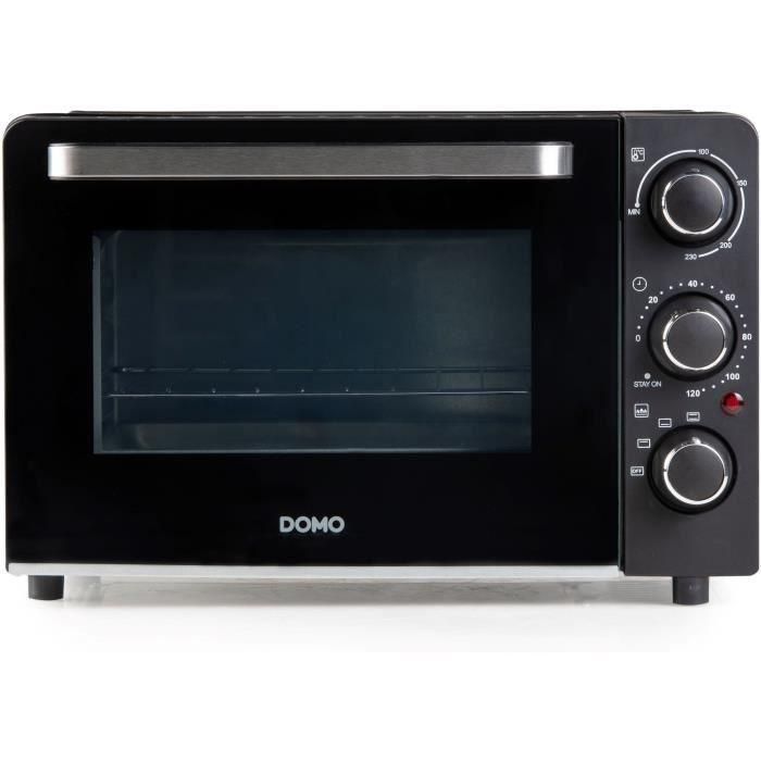 Domo DOM5411397158116 DO807GO Mini Horno Eléctrico 20 L para Hornear y Refrigerios, 1300W, Negro