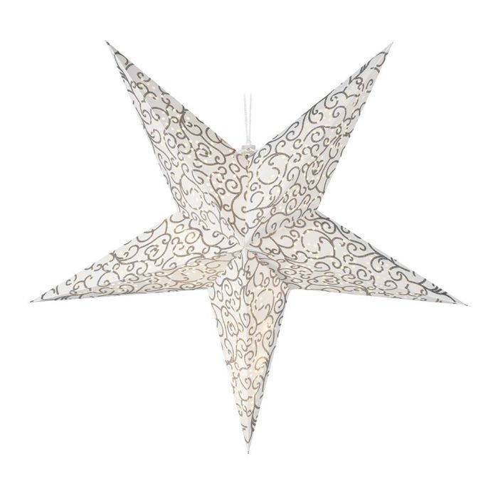 Estrella de papel con 10 LEDs, 60cm, función fija, requiere 2 pilas AA 0 Estrella de papel con 10 LEDs, 60cm, función fija, requiere 2 pilas AA 0