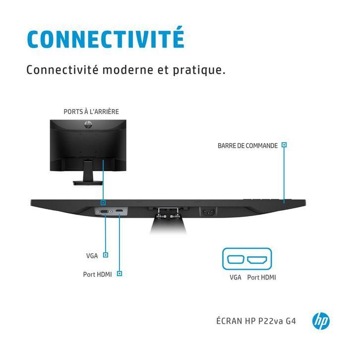 HP 54.6cm (21.5") Full HD 1920 x 1080 Edge LED VA, 16:9, 178°/178°, 3000:1 8 HP 54.6cm (21.5") Full HD 1920 x 1080 Edge LED VA, 16:9, 178°/178°, 3000:1 8