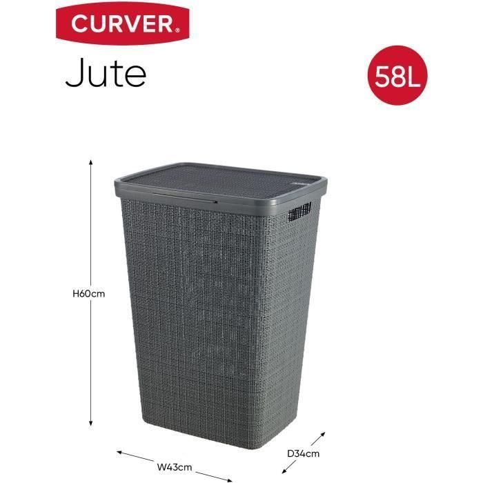 Baúl de ropa - CURVER - Yute 58L - 70% Plástico Reciclado - 34x43x60 cm - Contemporáneo 1 Baúl de ropa - CURVER - Yute 58L - 70% Plástico Reciclado - 34x43x60 cm - Contemporáneo 1