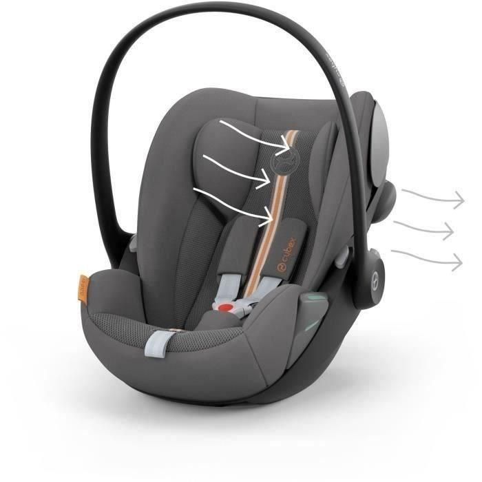 Silla de coche para bebé Cloud G CYBEX i-Size - Reclinable - Tejido transpirable - Homologación avión - Gris Lava 1