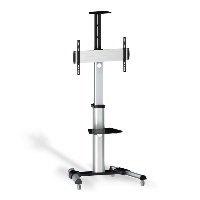 AISENS - SOPORTE DE SUELO PRO CON RUEDA, BANDEJA PARA DVD Y SOPORTE DE CaMARA PARA MONITOR/TV 50KG D