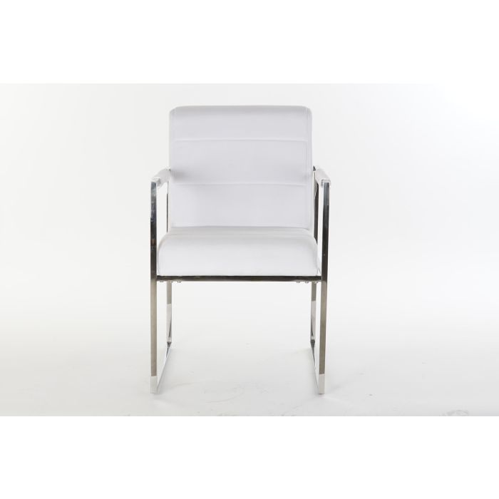 DKD Home Decor Butaca Blanco Acero y Poliester 68 x 92 x 56 cm 4