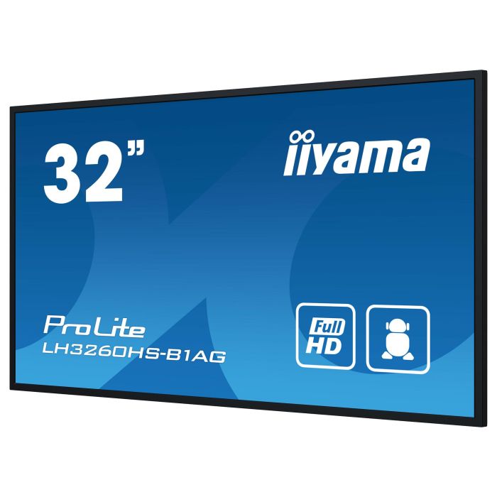 Iiyama LH3260HS-B1AG Pizarra Digital LED 31.5" Full HD 500 cd/m² Android 11 Negro 80 cm