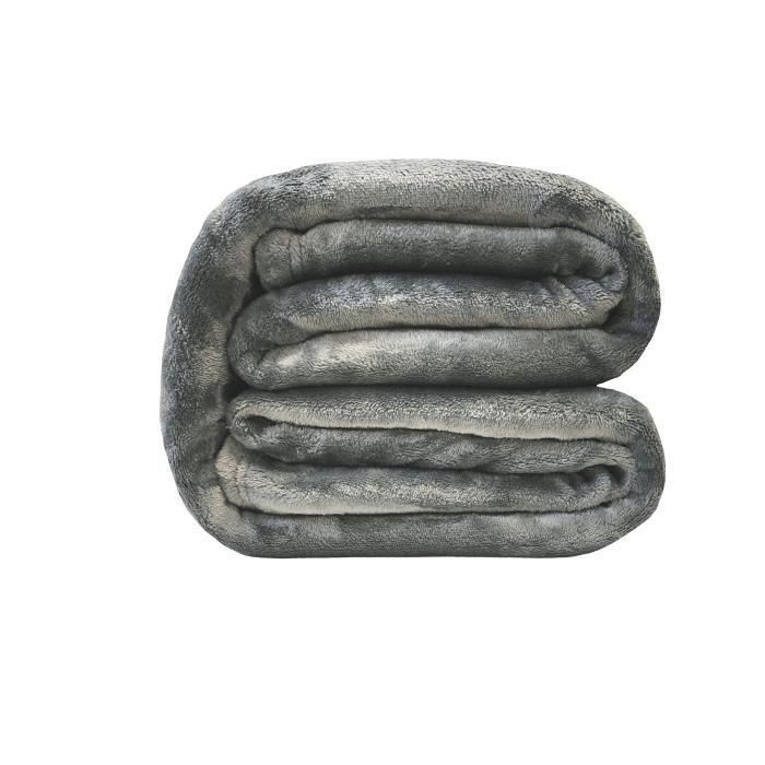 Manta microflan 220x240 cm gris 2 Manta microflan 220x240 cm gris 2